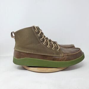 Olukai Boots Mens 13 Molina Brown Leather Green Sneaker Chukka Hiker Shoes